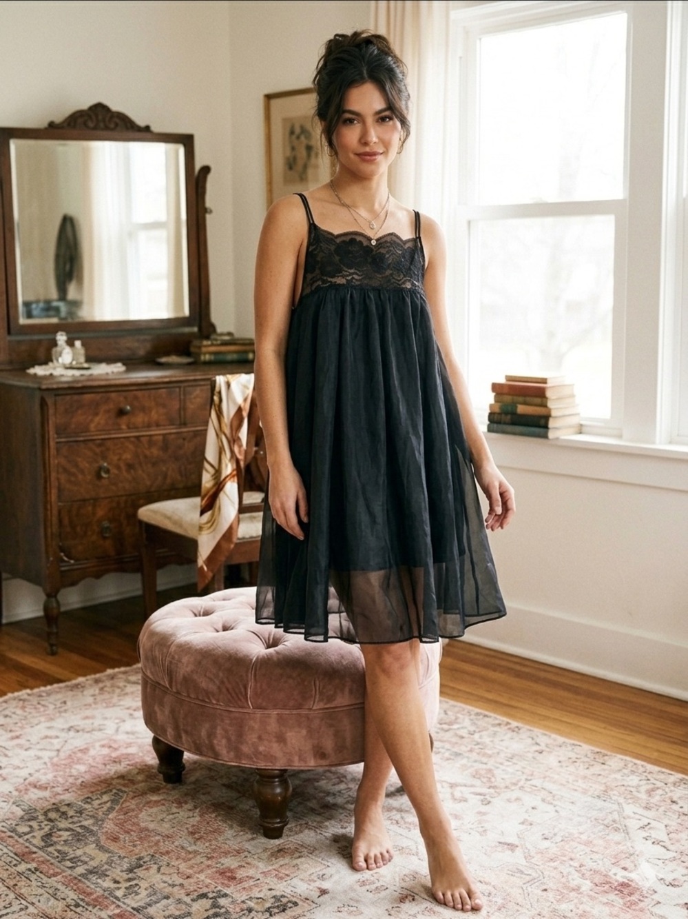 Black Women's Slip Dress - Classic Lined Slip